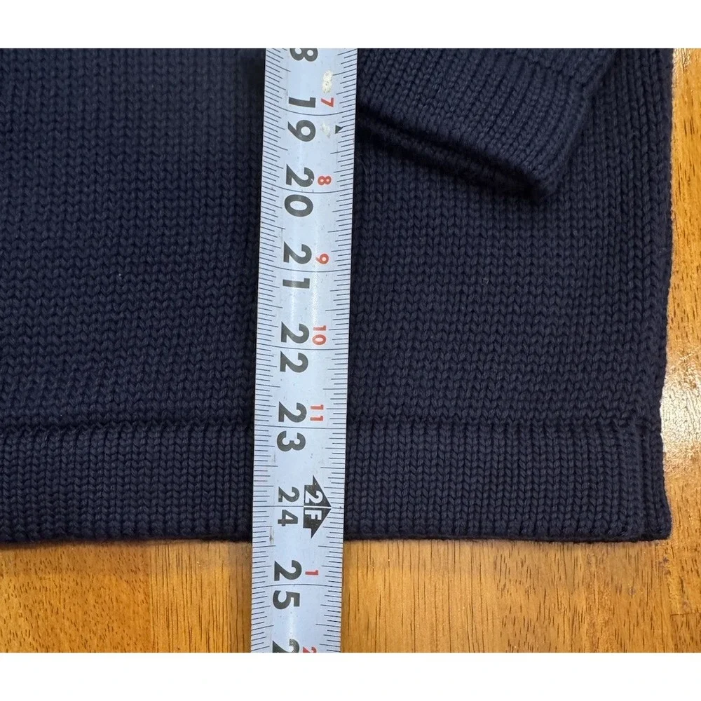 Panerai Roll Neck Sweater Blue Knit 100% Cotton Men's